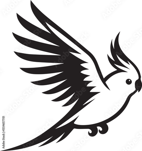 Cockatiel Parrot Vector 
