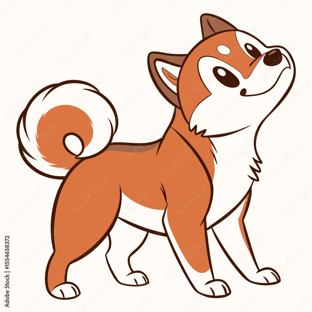 cute shiba inu isolated on white background cute shiba inu isolated on white background