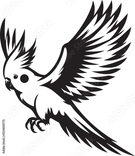 Cockatiel Parrot Vector 