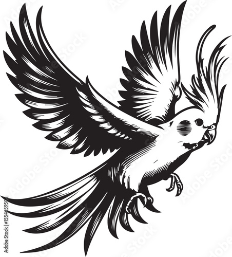Cockatiel Parrot Vector 