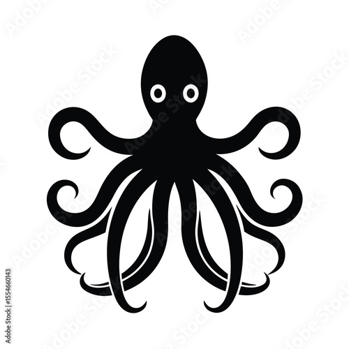 Octopus vector silhouette art illustration