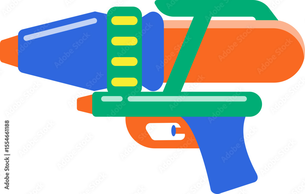 Obraz premium Colorful Kids Water Gun Illustration