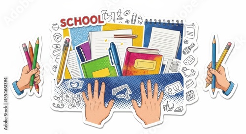Back to School Supplies Essential Stationery Items for Students and Educators Preparing for the Academic Year Ahead with Pencils Books Notebooks and Pens