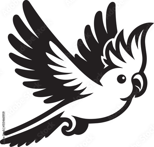 Cockatiel Parrot Vector 
