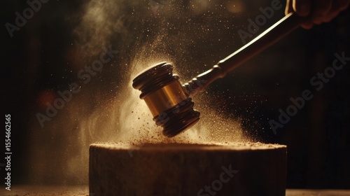 Gavel Striking Down: The Power of Judicial Decision in Action
