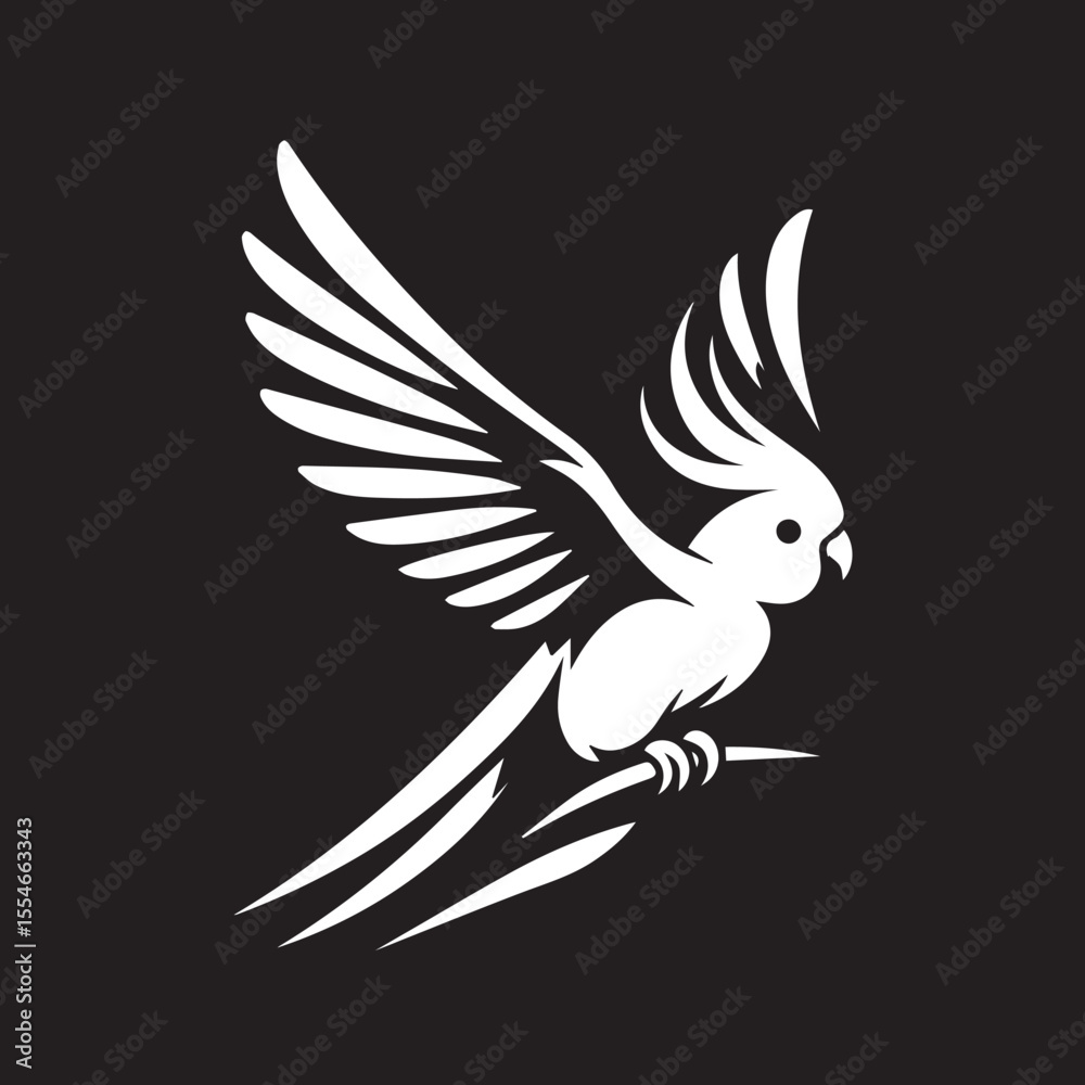Obraz premium Cockatiel Parrot Vector 