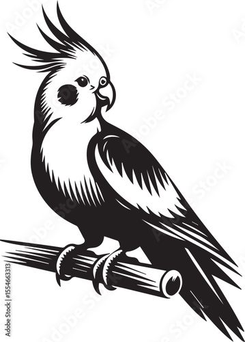 Cockatiel Parrot Vector 