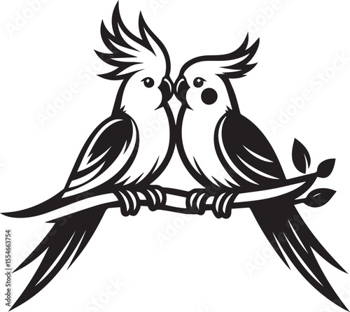 Cockatiel Parrot Vector 