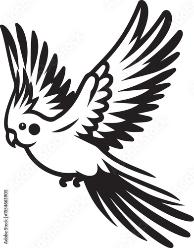Cockatiel Parrot Vector 