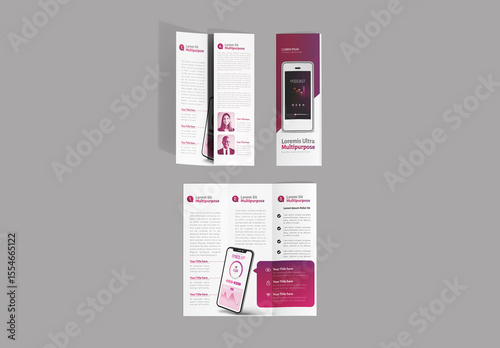 Open and Close Three Flyers Mockup