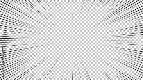 Black comic book transparent background