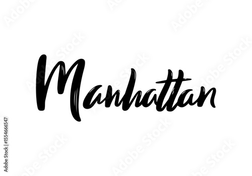 Stylish script typography highlights Manhattan