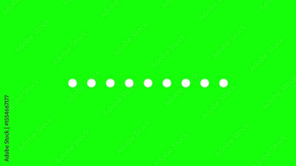 Minimal audio waveform animation in white on a green screen. Short vertical bars pulse smoothly to visualize sound or voice. Suitable for music, audio content, and clean visual projects.