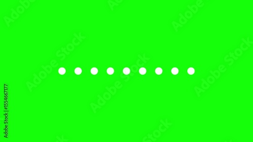 Minimal audio waveform animation in white on a green screen. Short vertical bars pulse smoothly to visualize sound or voice. Suitable for music, audio content, and clean visual projects.
