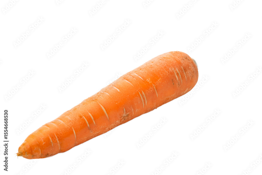 Single Fresh Orange Carrot on Black Background Single Fresh Orange Carrot on Black Background