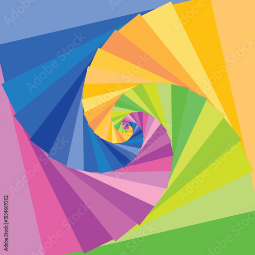 Colorful Background Rainbow that Rotating Spiral. Stock Footage 