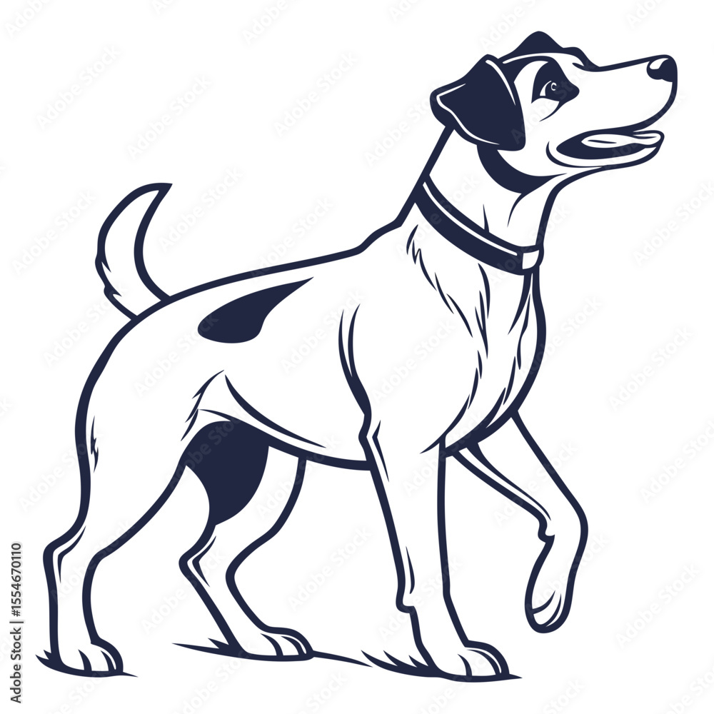 Fototapeta premium logo dog isolated on white background