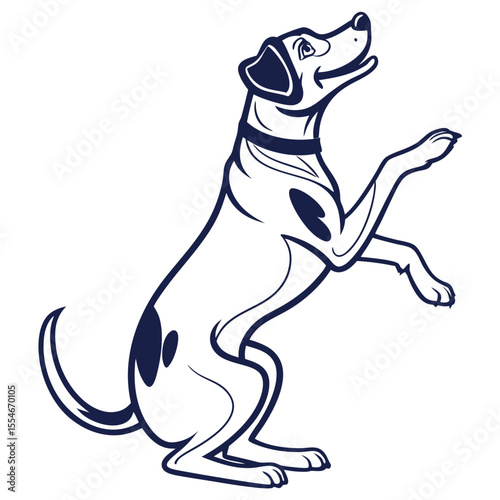 logo dog isolated on white background