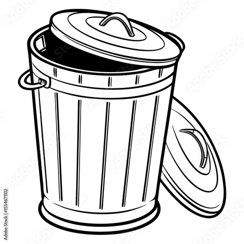trash can isolated on white background