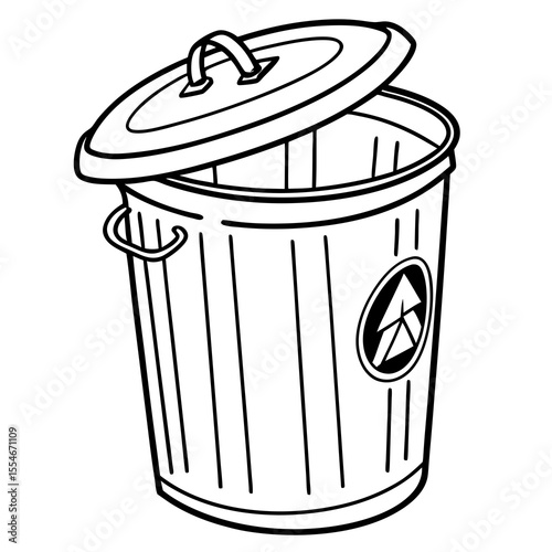 trash can isolated on white background