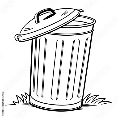 trash can isolated on white background