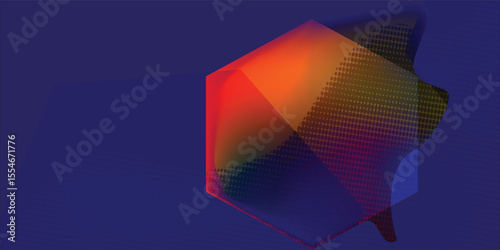 Modern 3D colorful abstract background with hexagonal polygon texture. soft melting hexagon abstract