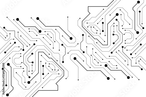 Abstract digital background with technology circuit board texture. Electronic motherboard illustration. Communication and engineering concept. Vector illustration