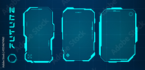 Futuristic touch screen of user interface. Vector illustration