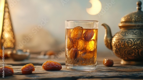 Ramadan Kareem: Dates and Tea, A Traditional Iftar Scene
