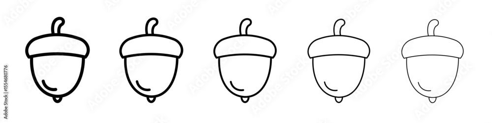 Obraz premium acorn icon flat simple outline logo