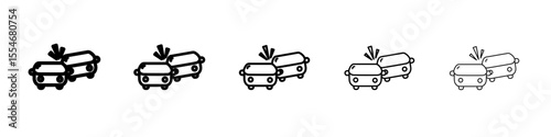 Accident icon flat simple outline logo