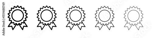 Accreditation icon flat simple outline logo