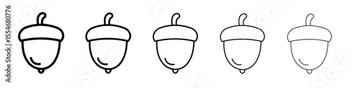 acorn icon flat simple outline logo