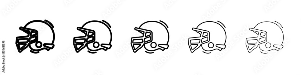 Naklejka premium american football helmet icon flat simple outline logo