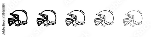 american football helmet icon flat simple outline logo