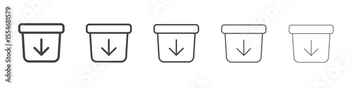 Archieve icon flat simple outline logo