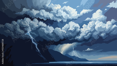 Storm over the mountain