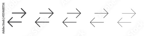 Arrows left and right icon flat simple outline logo