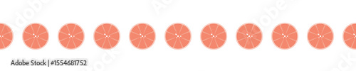Decorative horizontal border with oranges