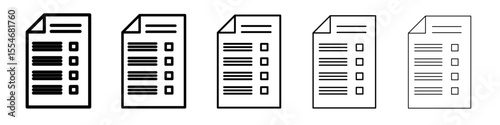 Assignment icon flat simple outline logo
