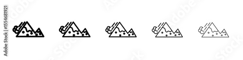 avalanche icon flat simple outline logo