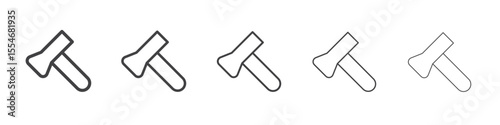 Axe icon flat simple outline logo