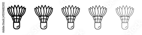 Badminton icon flat simple outline logo
