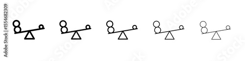 balancing icon flat simple outline logo