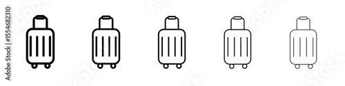 Baggage icon flat simple outline logo