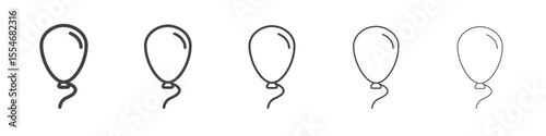 Balloon icon flat simple outline logo