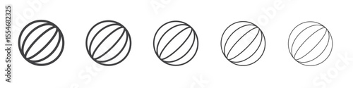 Ball icon flat simple outline logo