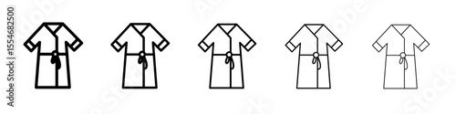 Bathrobe icon flat simple outline logo