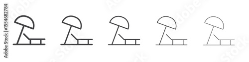 Beech holiday icon flat simple outline logo