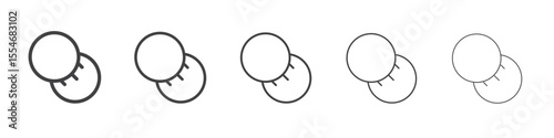 Blend icon flat simple outline logo